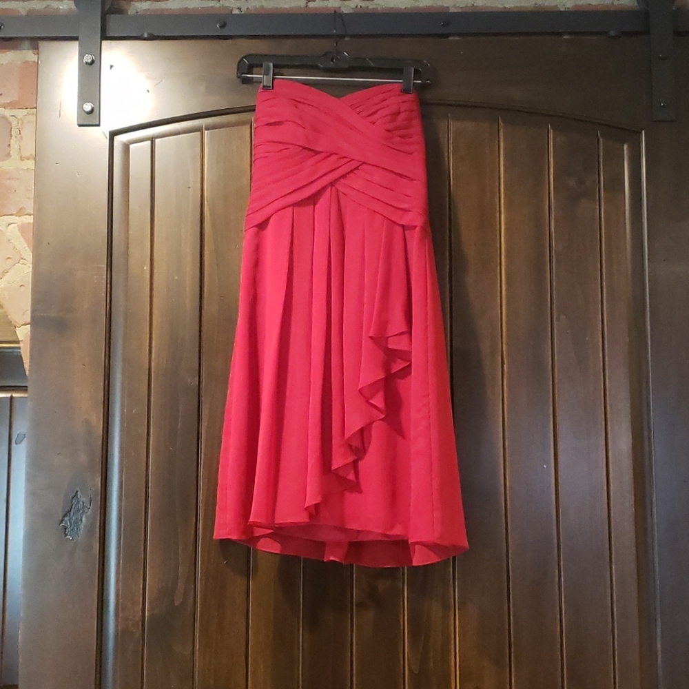 Strapless Red Dress (David's Bridal)